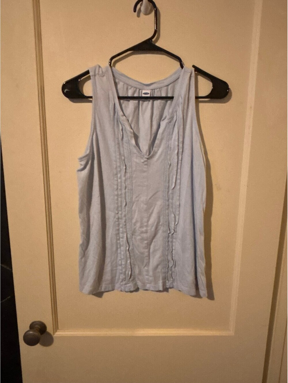 Old Navy Light Blue Sleeveless V-Neck Top Size Small